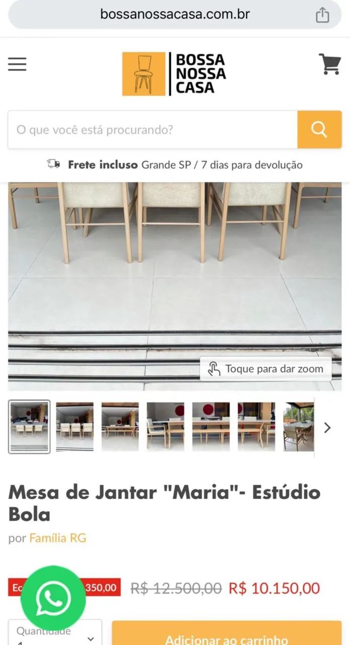 Mesa de jantar Maria Estúdio Bola - Foto 2