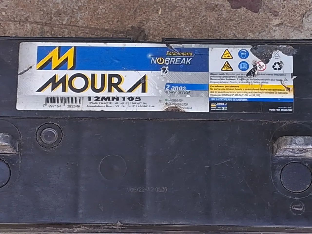 Bateria Moura 12mn 105, semi-nova - Foto 2