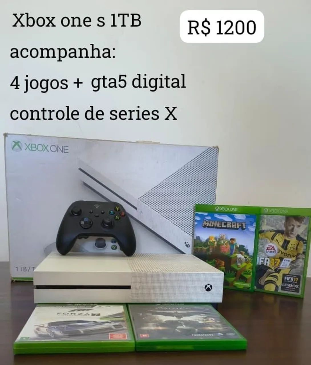 X box one s 1TB - Peças e Acessórios de Vídeo Game - Jardim X box one s 1TB - Peças e Acessórios de Vídeo Game - Jardim