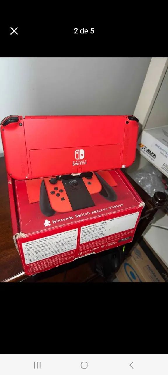 Nintendo switch oled d.e.s.b.l.o.q.u.e.a.d.o vermelho - Foto 2