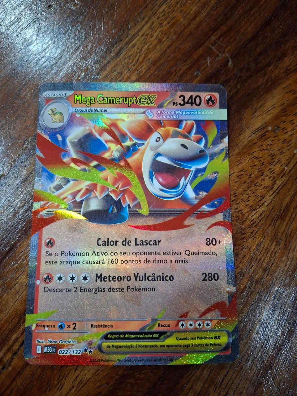 Carta pokemon mega camerupt ex ORIGINAL