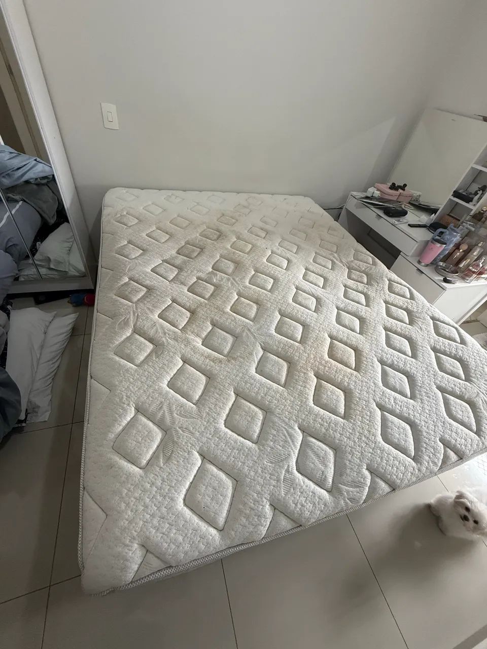 Cama + Colchão Queen - Bom estado - Foto 2
