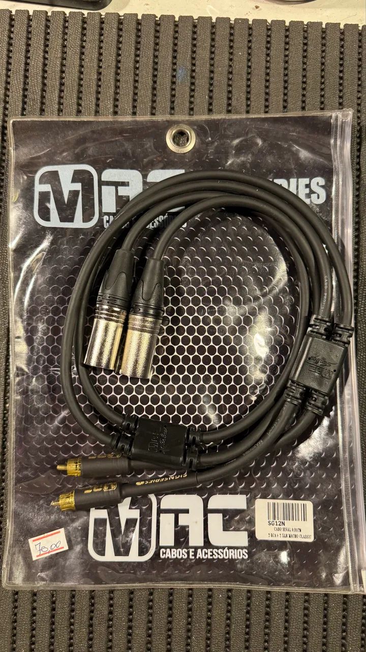Cabo de áudio XLR x RCA 91cm Mac - Foto 2