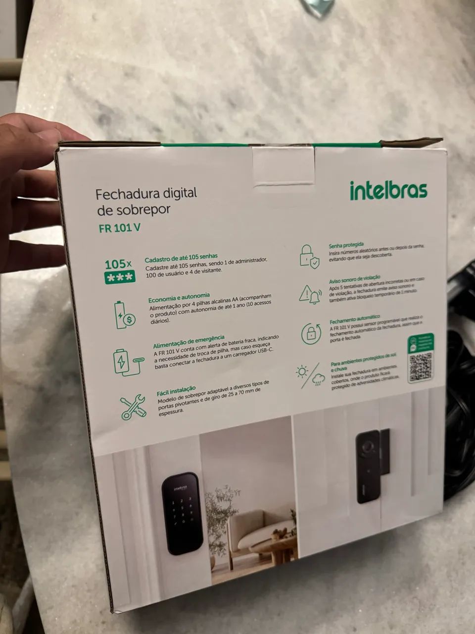 Fechadura Digital Intelbras FR 101 V - Nova na Caixa - Foto 2