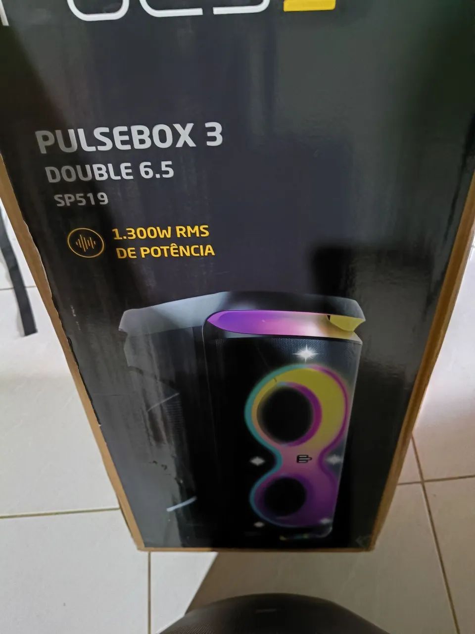 CAIXA SOM PULSEBOX 3 1300W DE POTÊNCIA 
