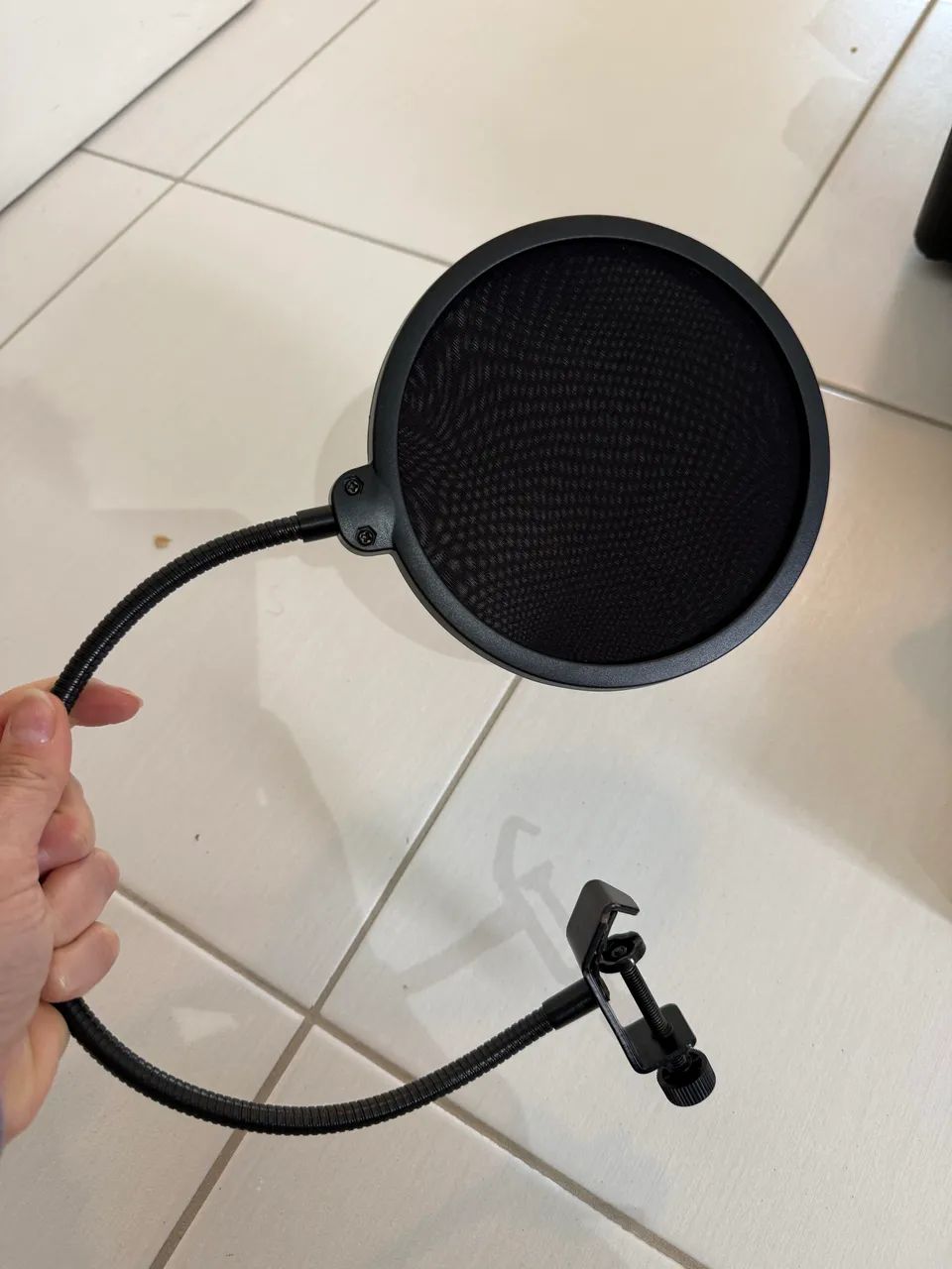 Filtro Pop para Microfone com Braço Flexível e Presilha - Foto 2