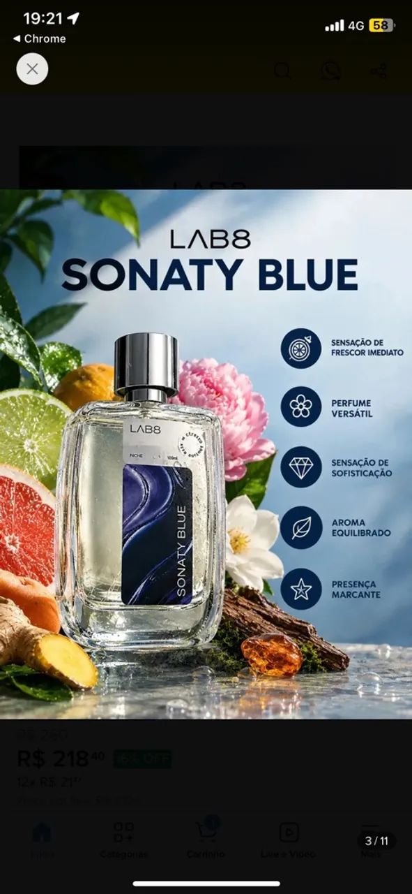 Perfume Sonaty Blue Lab8 - Foto 2