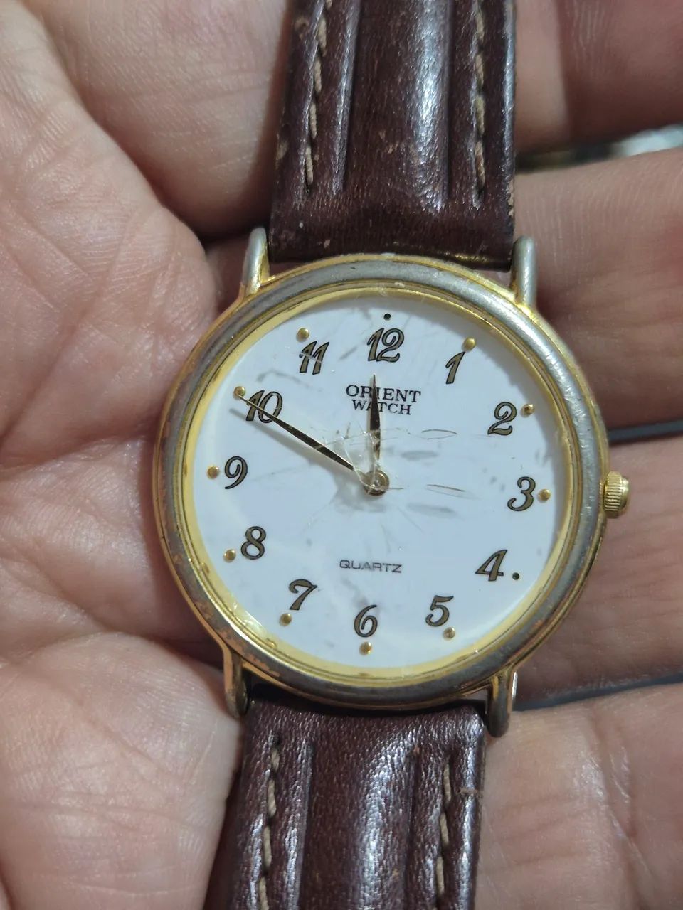 Relógio ORIENT VINTAGE DOURADO  À QUARTZ  -  ÓTIMO ESTADO - Foto 2