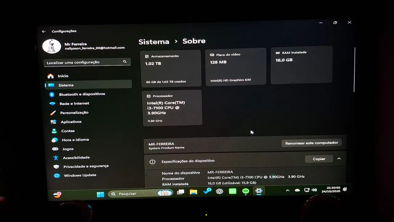 Pc Home office - Ótima opção para o dia a dia!  - Foto 4