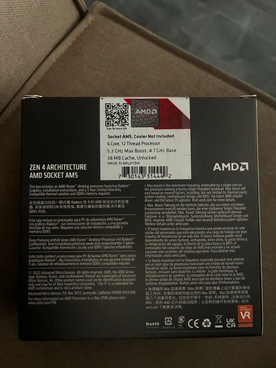 Processador Ryzen 5 7600x - Foto 2