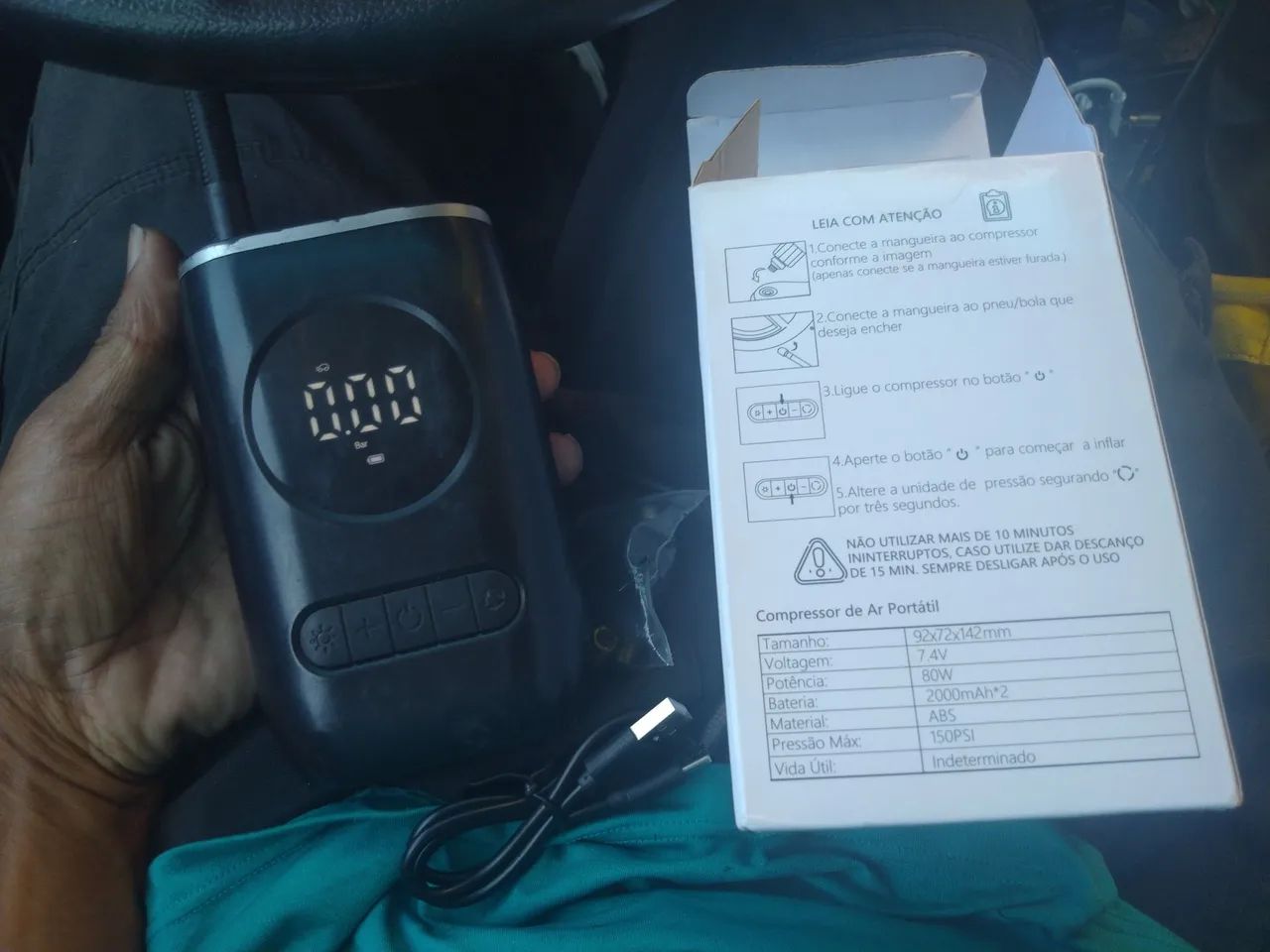 Compressor de ar portátil  - Foto 2