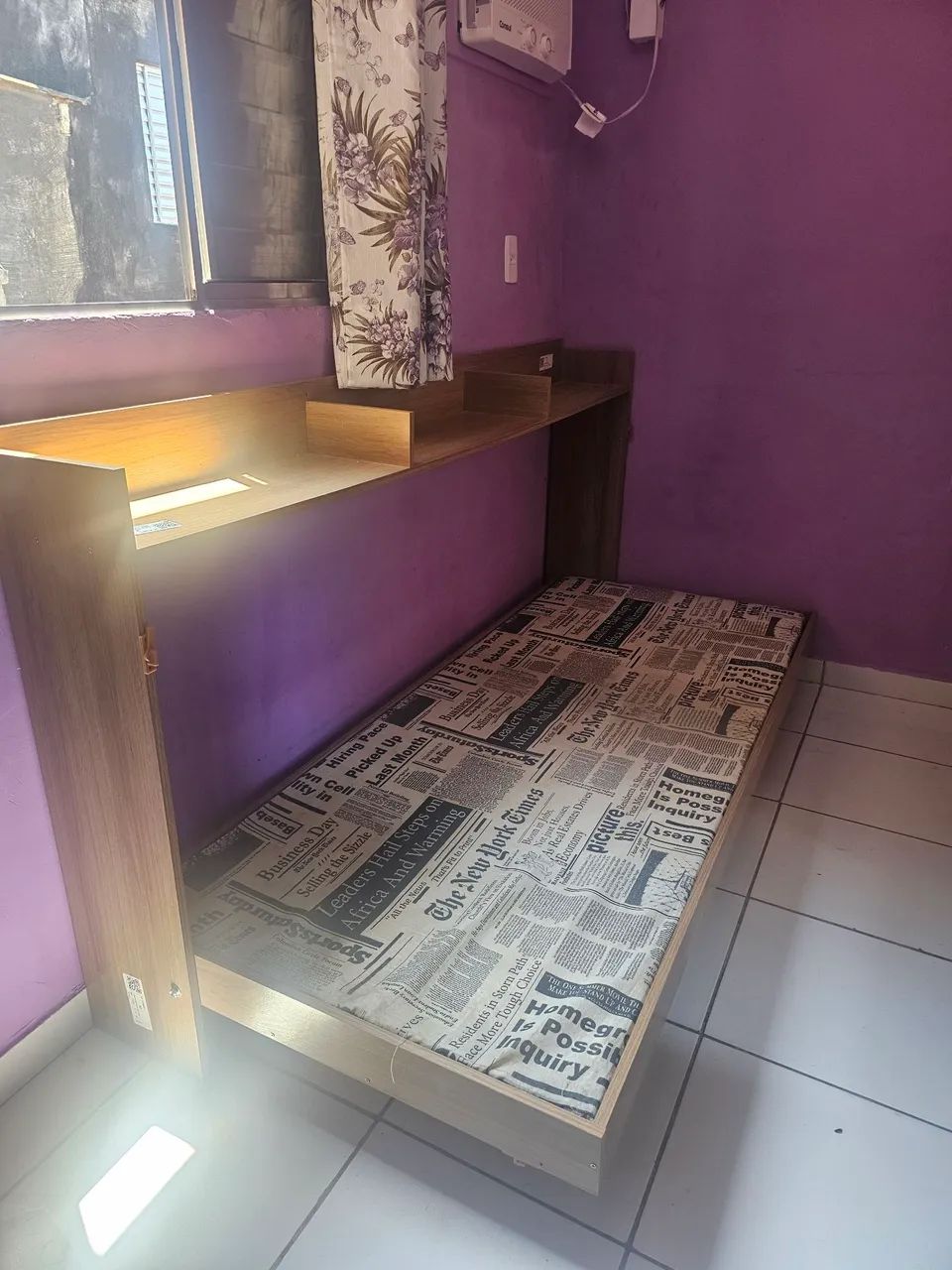 Cama Solteiro Juvenil Articulável Horizontal Hanover Mel