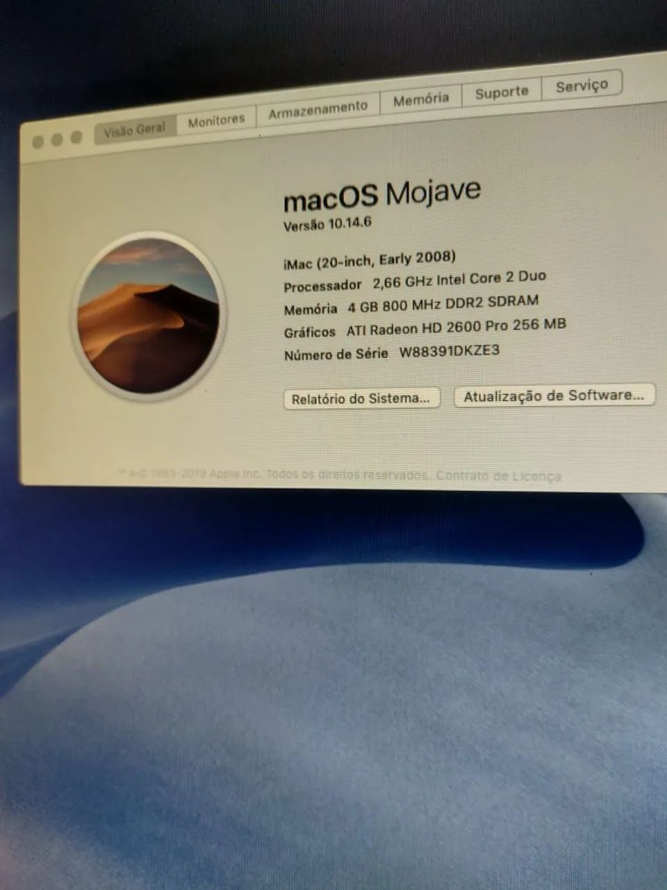 iMac Apple 20" Early 2008 - SSD 360 GB - Funcionando - Foto 2