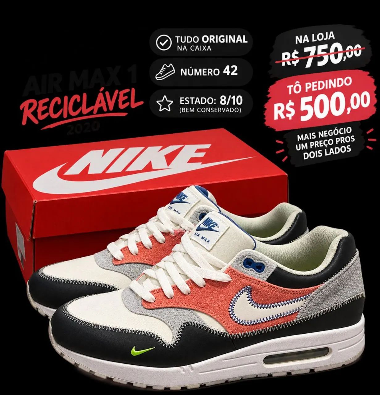 Nike Air Max 1 reciclável 