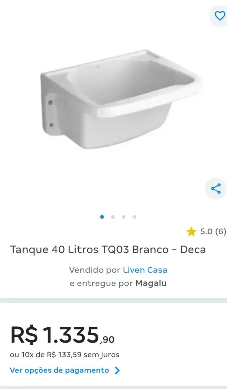 Pia de lavanderia Deca de Louça  - Foto 2