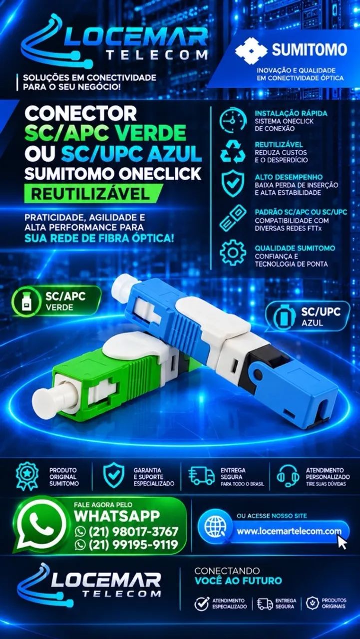 Conectores sumitomo click Apc 