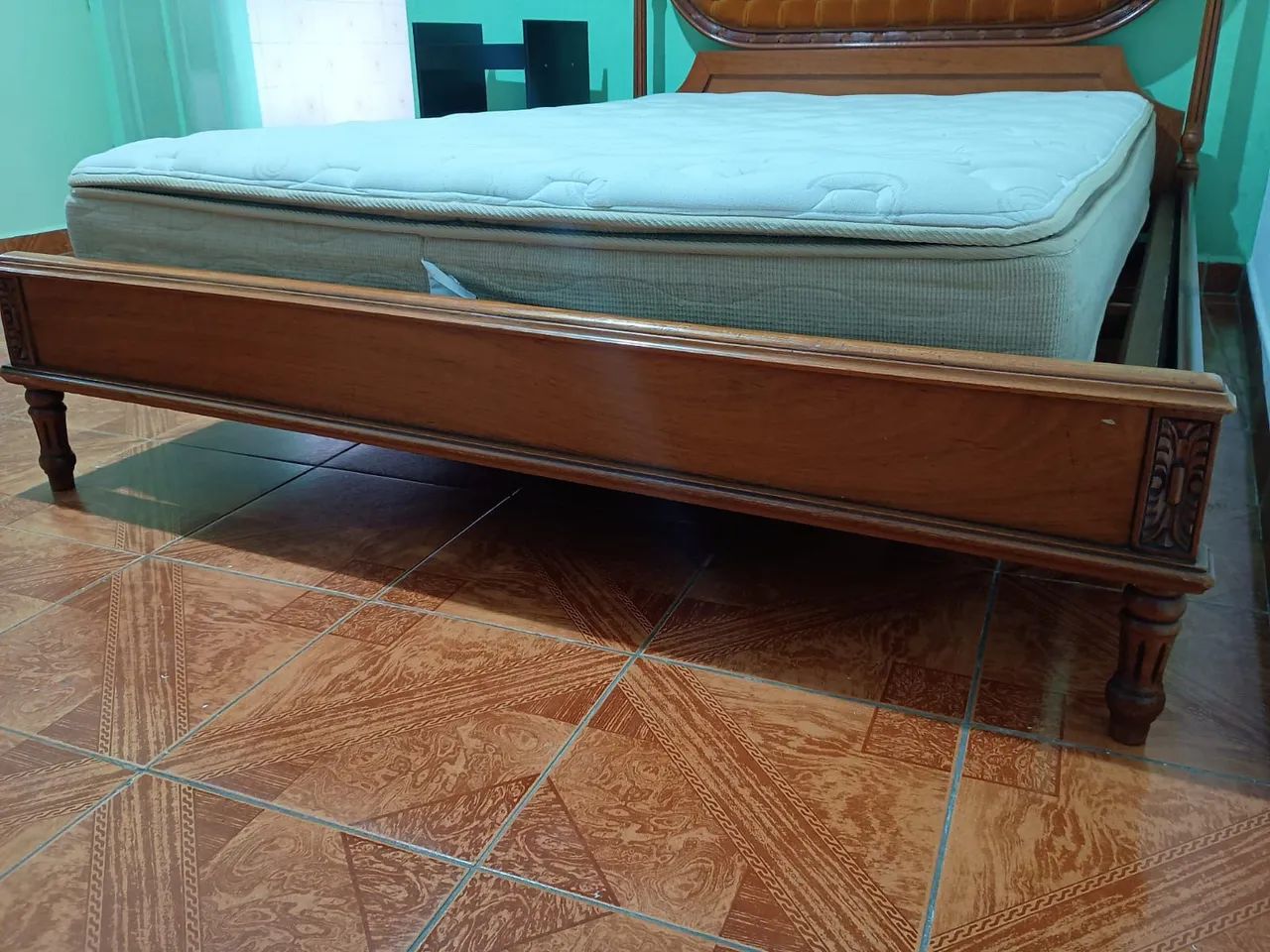 Cama madeira + colchão  - Foto 4