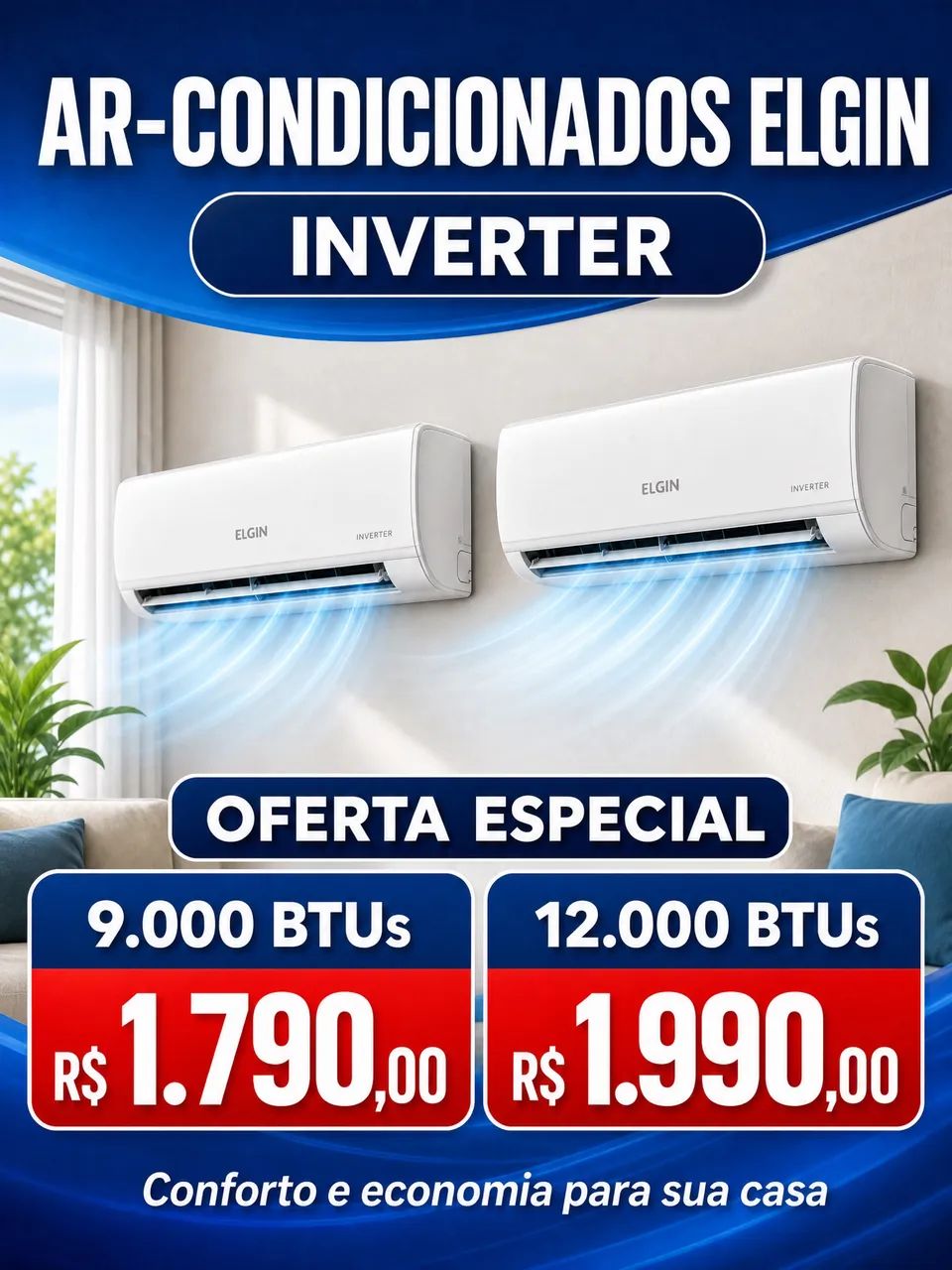 Ar condicionado Elgin 12.000 Btus e 9.000 btus  - Foto 3
