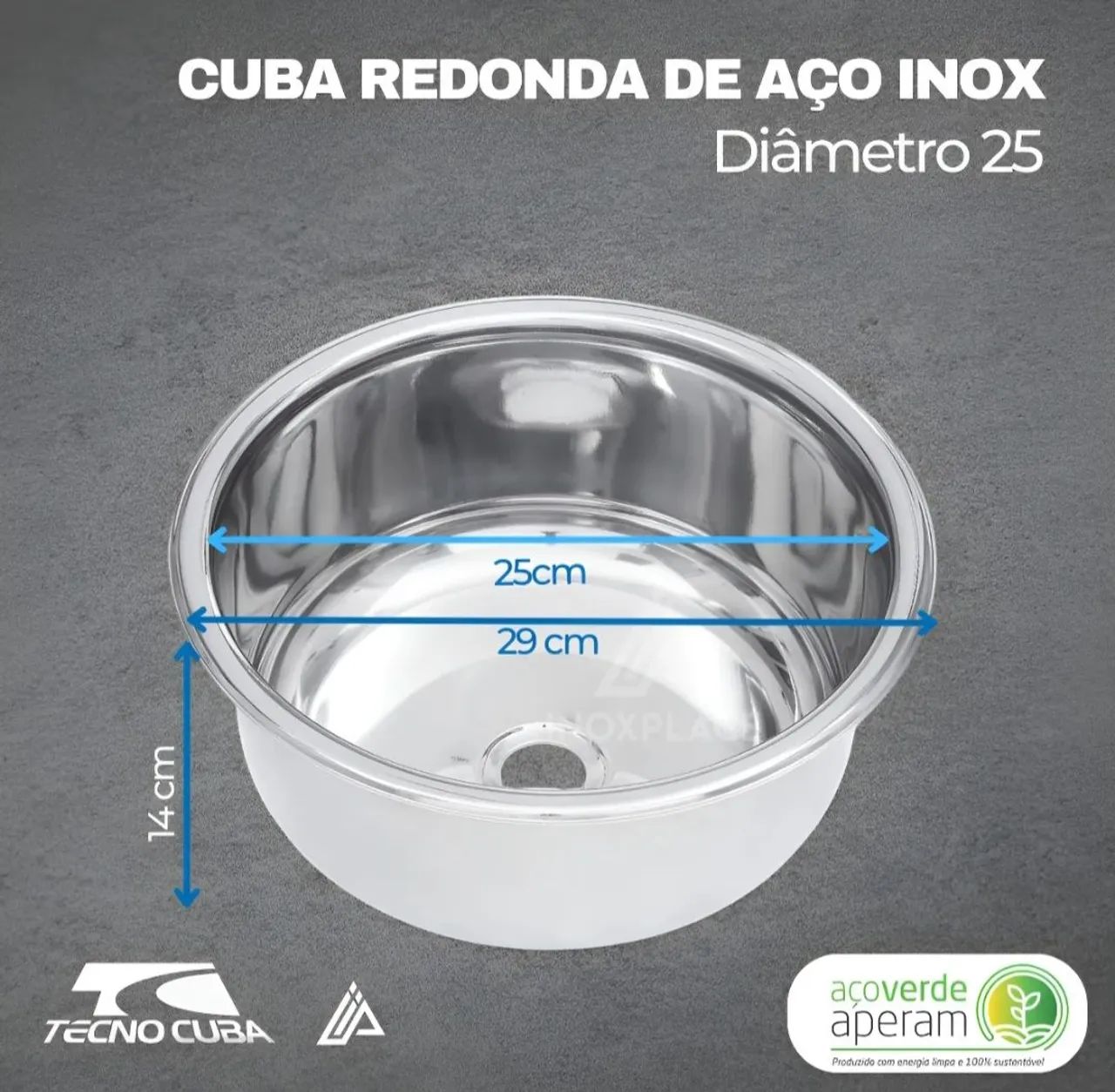 Cuba inox 25cm - Foto 2