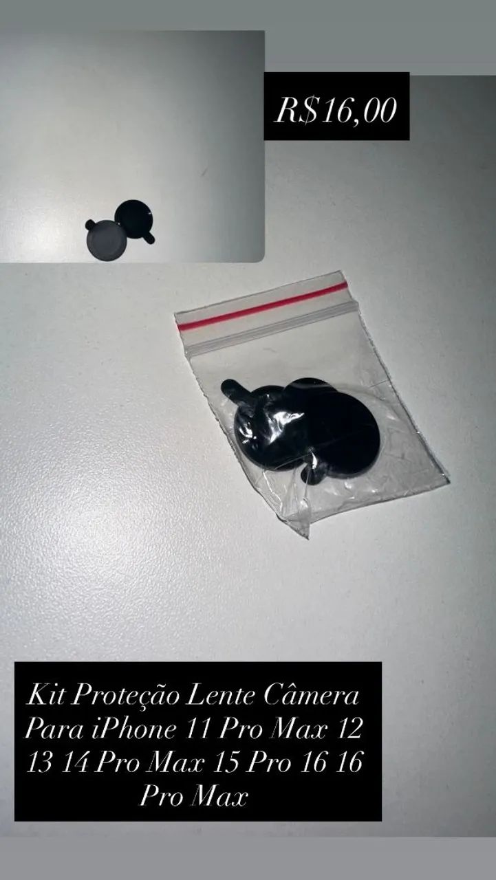 Kit proteção de câmera apple (compatível com 14 pro max e outros)