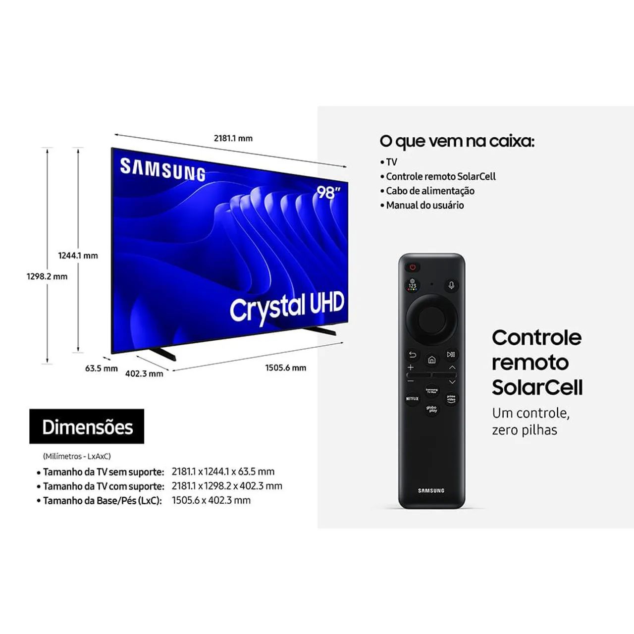 Smart TV Samsung 98 polegadas Nova  - Foto 3