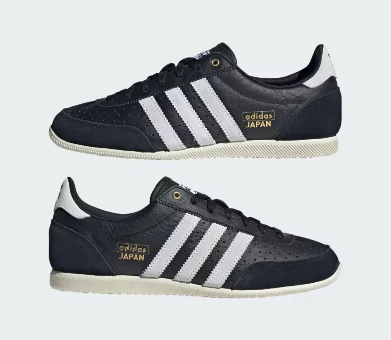 Tênis Adidas Japan W (modelo IH5490), com cabedal em couro preto