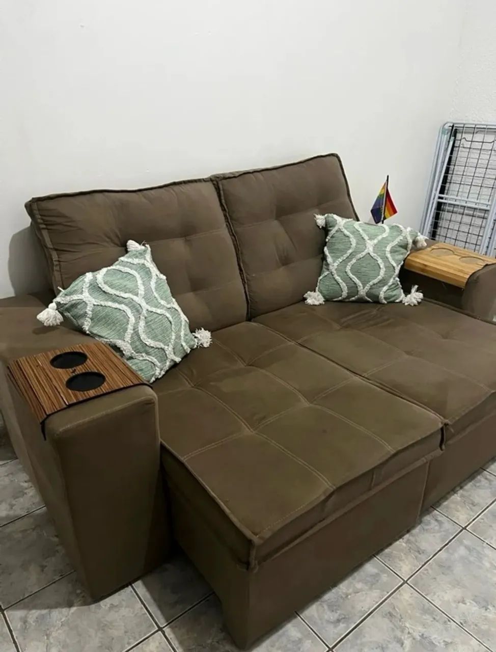 Sofá retratil e reenclinavel novo - Foto 2