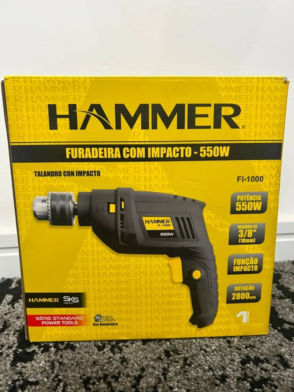 Furadeira de Impacto 3/8", 550 W - Hammer FI-100, 220 V