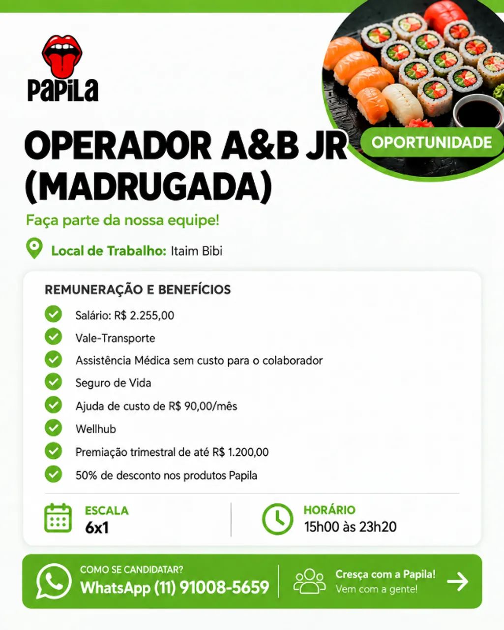 TEMOS VAGAS EM DIVERSAS REGIÕES DE SP - Foto 4