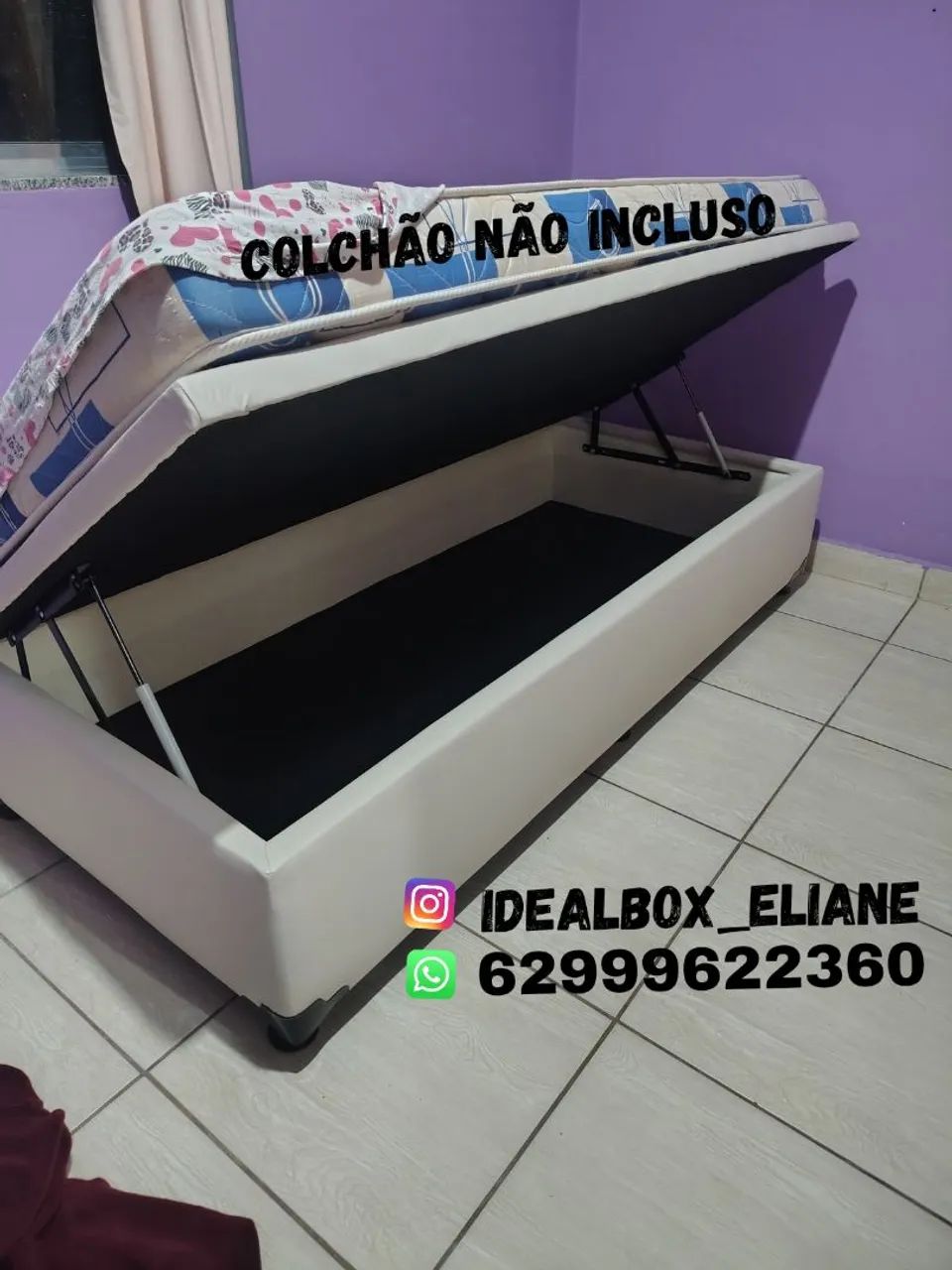 Box baú solteiro 88×188 - 28cm de profundidade  - Foto 3