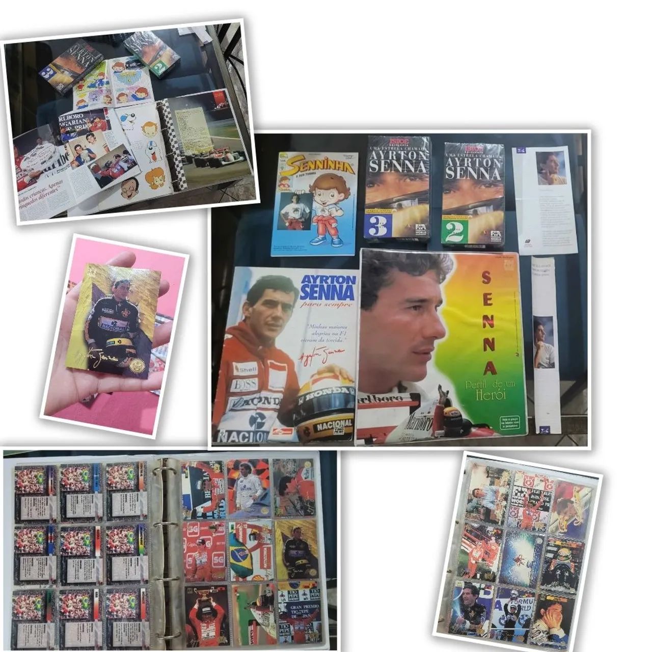 lote card Ayrton Senna perfil de um herói - Antiguidades - Marapé