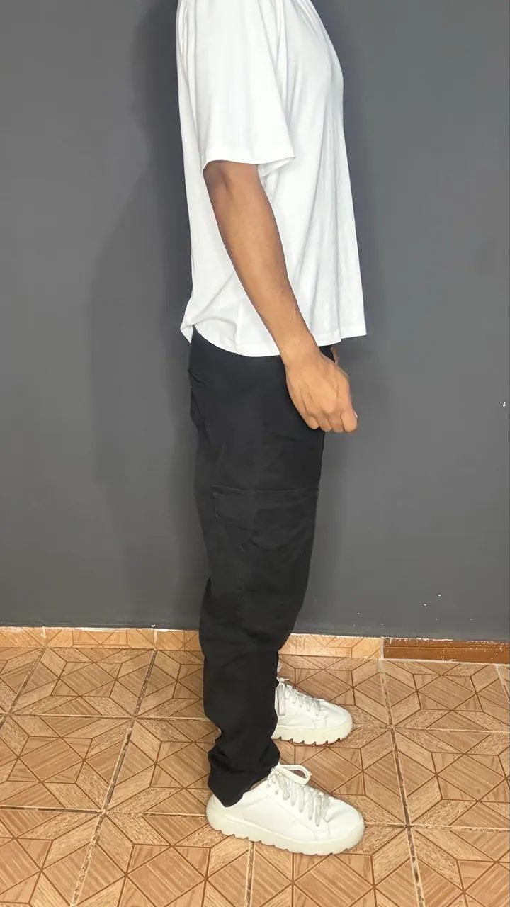 Calça Cargo Masculina Preta  - Foto 3