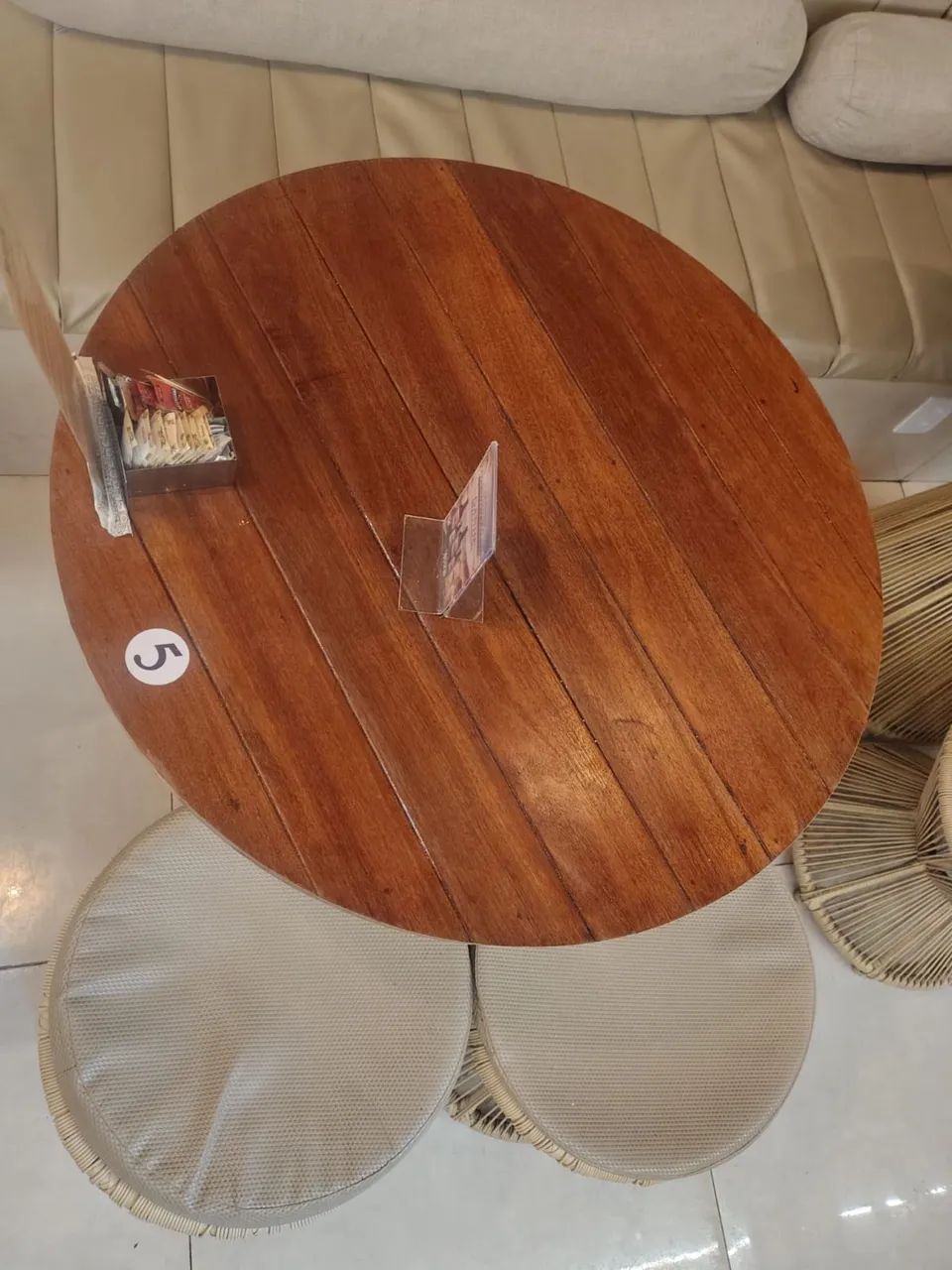 Conjunto Mesas para restaurante redonda  madeira - Foto 2