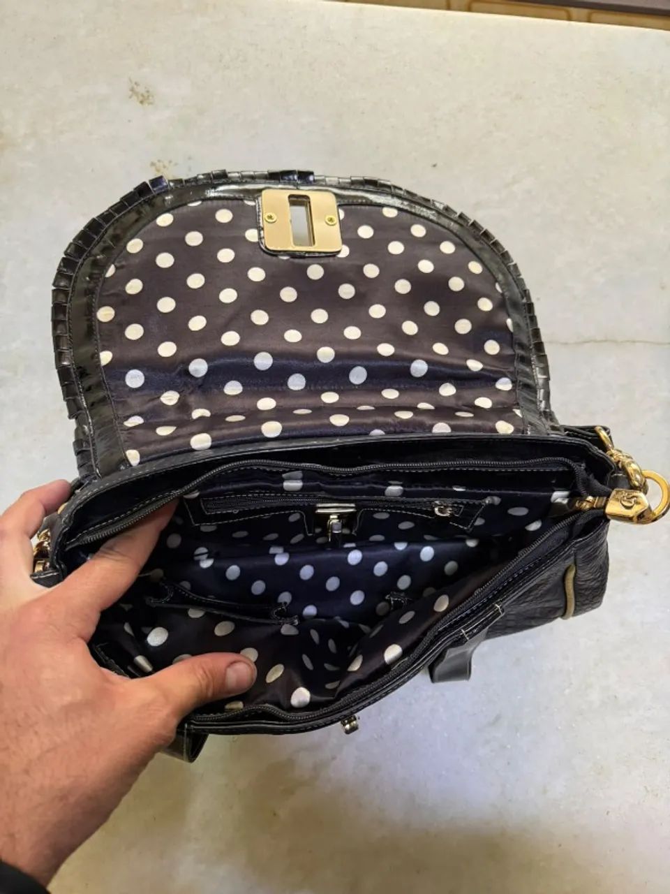 Bolsa de couro com alça Carmen Steffens - Foto 4