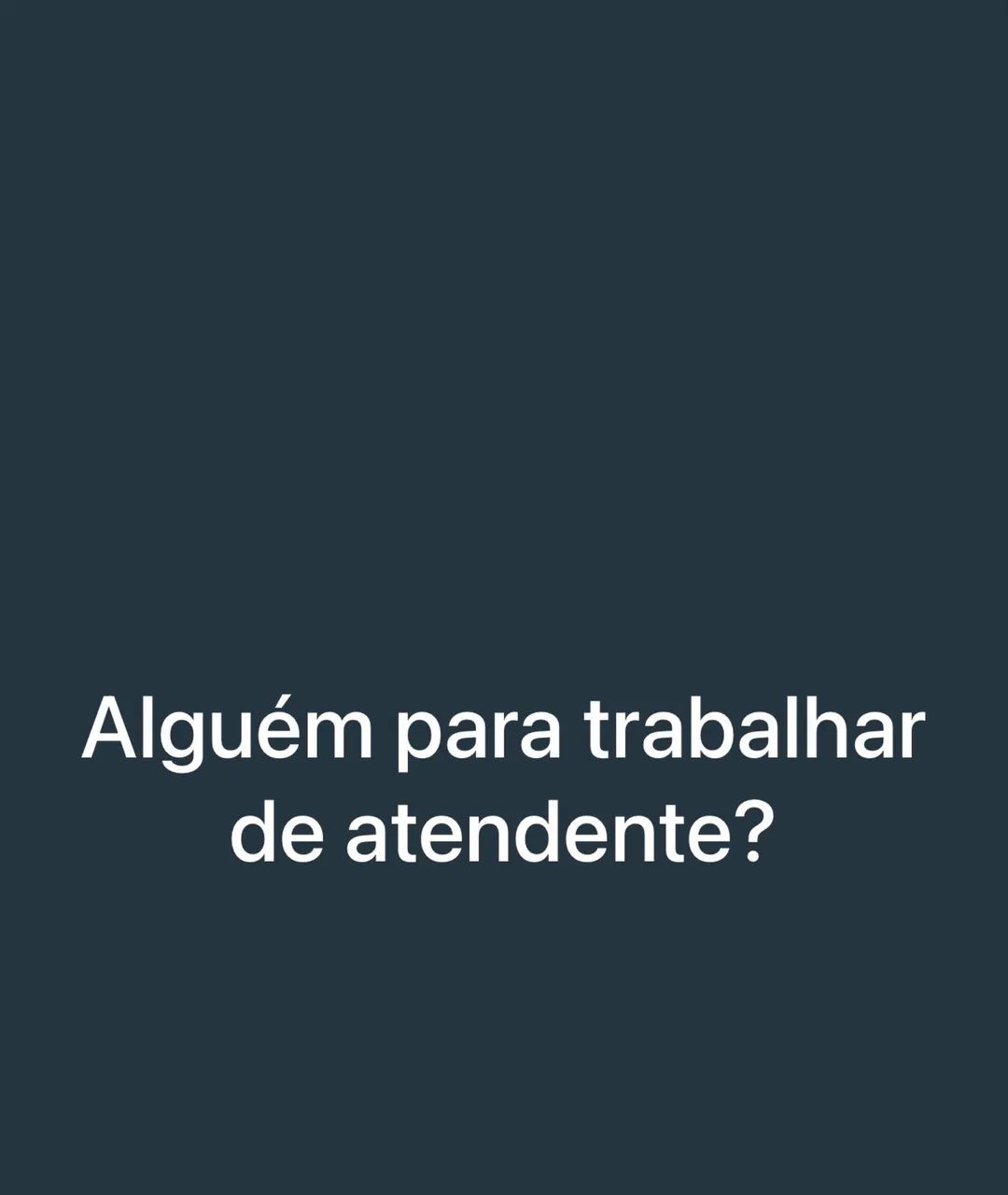 Vaga de atendente 