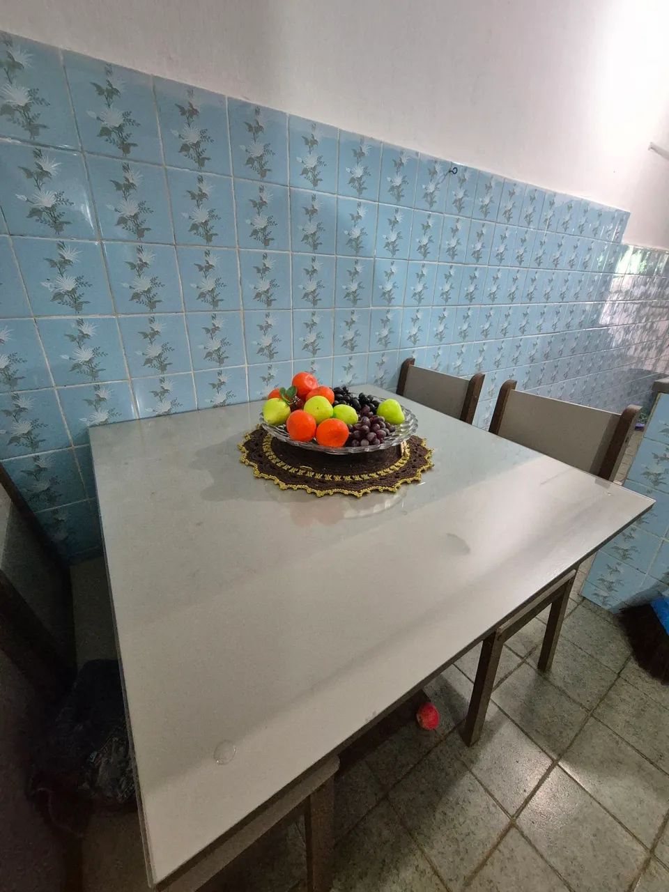 Mesa tampo de vidro
