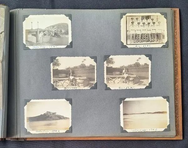 Álbum de fotografias (115 fotos) com capas em madeira e belo trabalho de marchetaria  - Foto 3