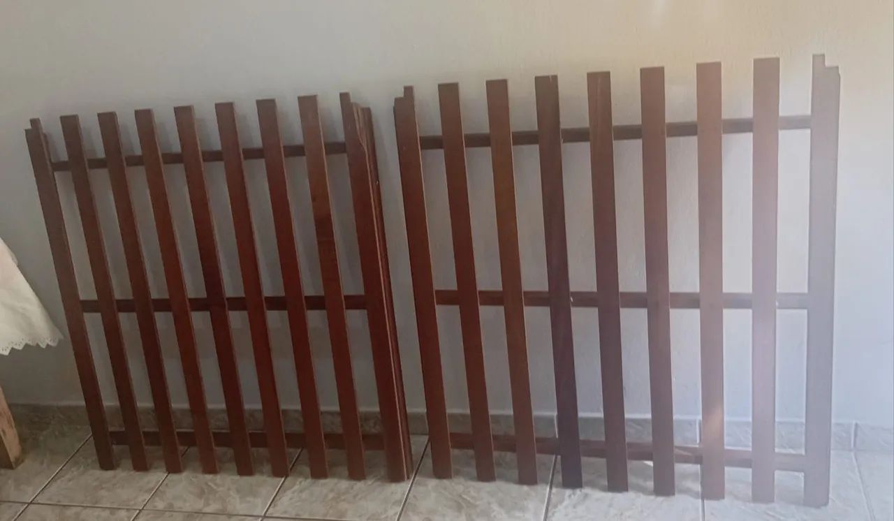 Cama Solteiro Mogno com colchão  - Foto 5