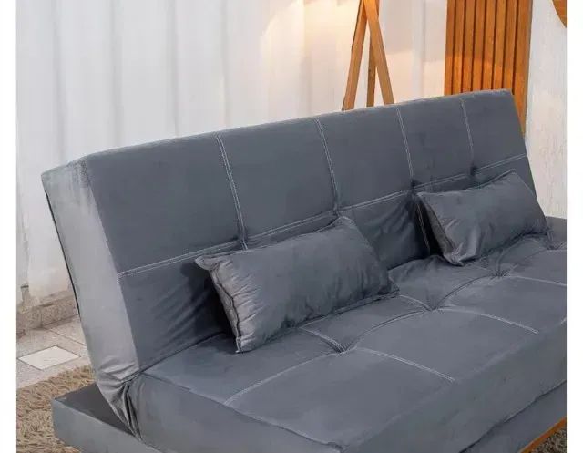 Sofá cama aurora cinza (DIVIDIMOS EM ATE 10X SEM JUROS) - Foto 2