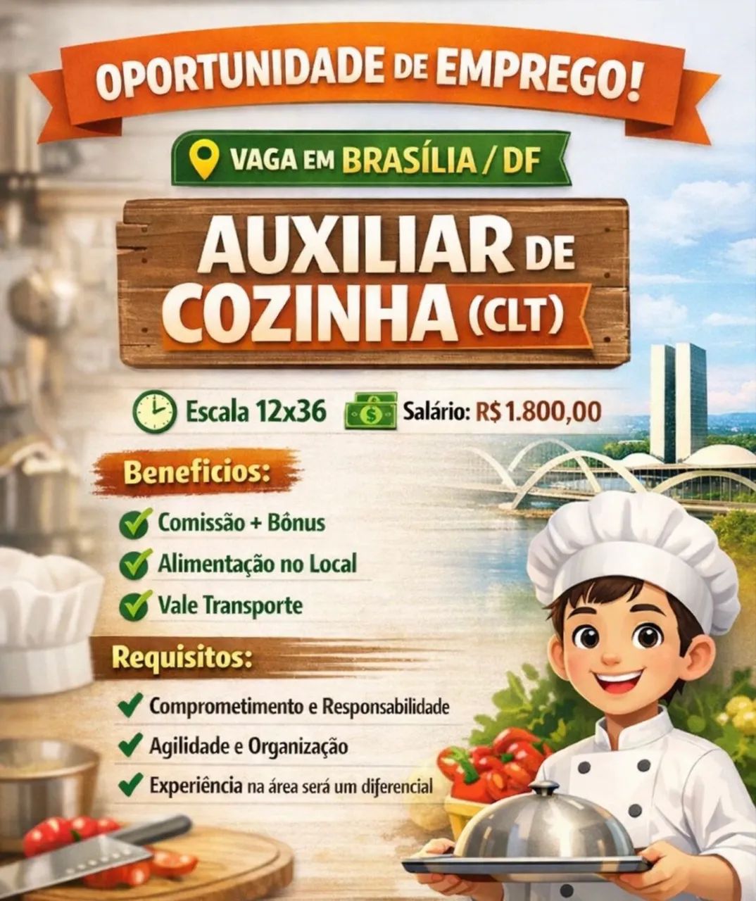 Auxiliar de cozinha 