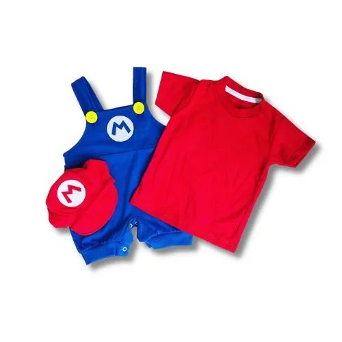 Roupa do Mario bross infantil 