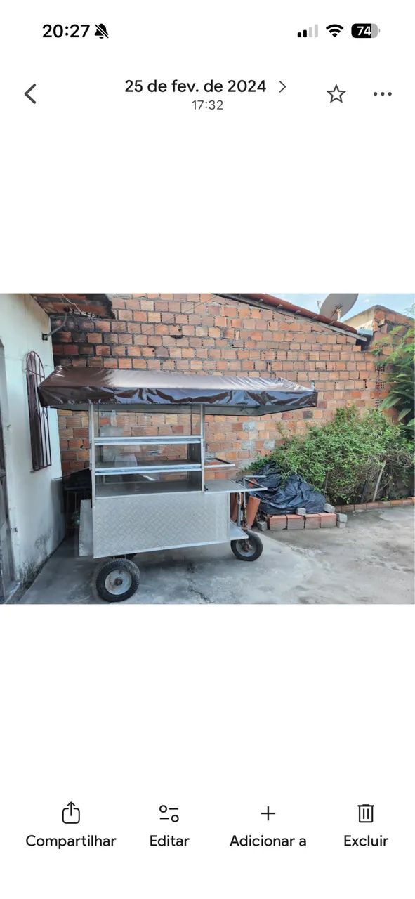 Carrinho de lanche/pipoca sem uso  - Foto 2
