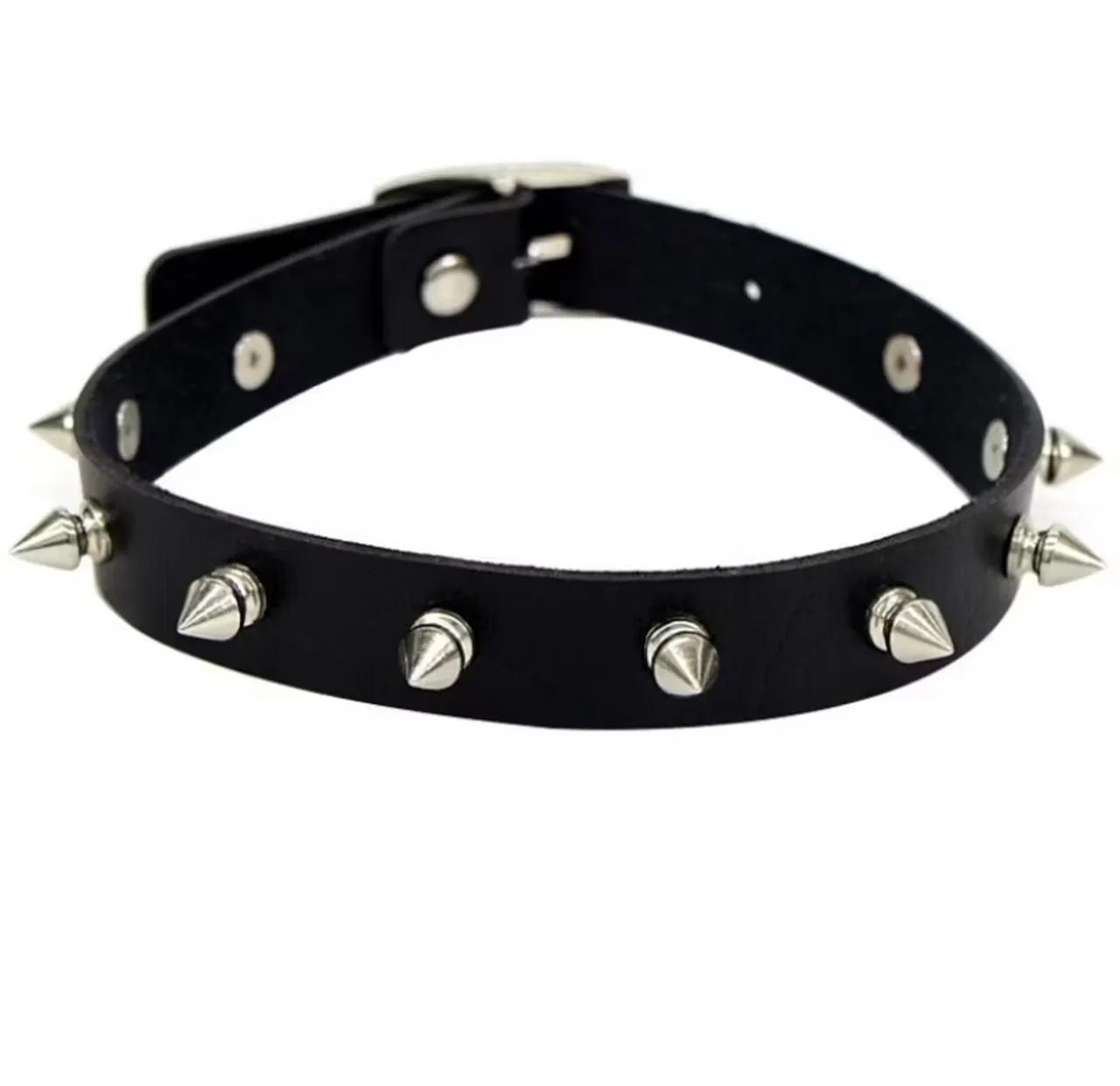 Coleira choker - spikes - Foto 2