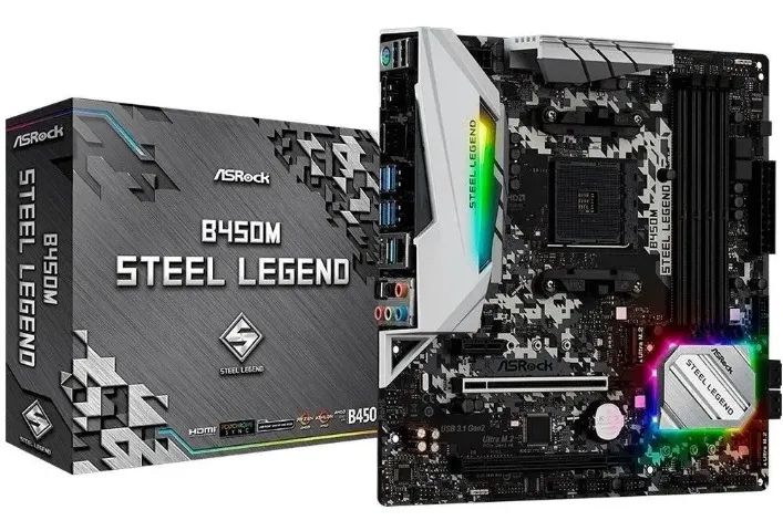 Placa Mae Amd Asrock B450m Steel Legend Am4