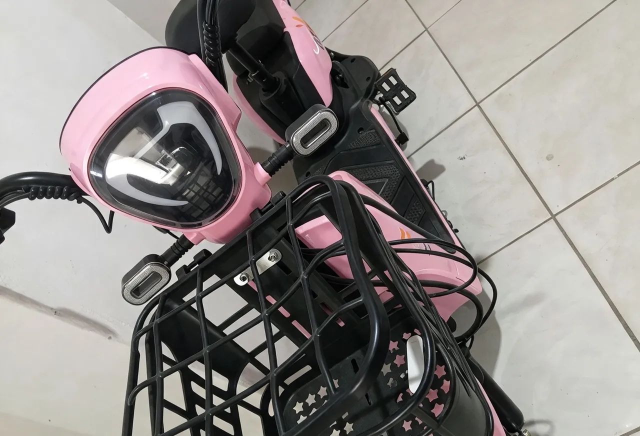 BICICLETA ELÉTRICA ROSA - Foto 2