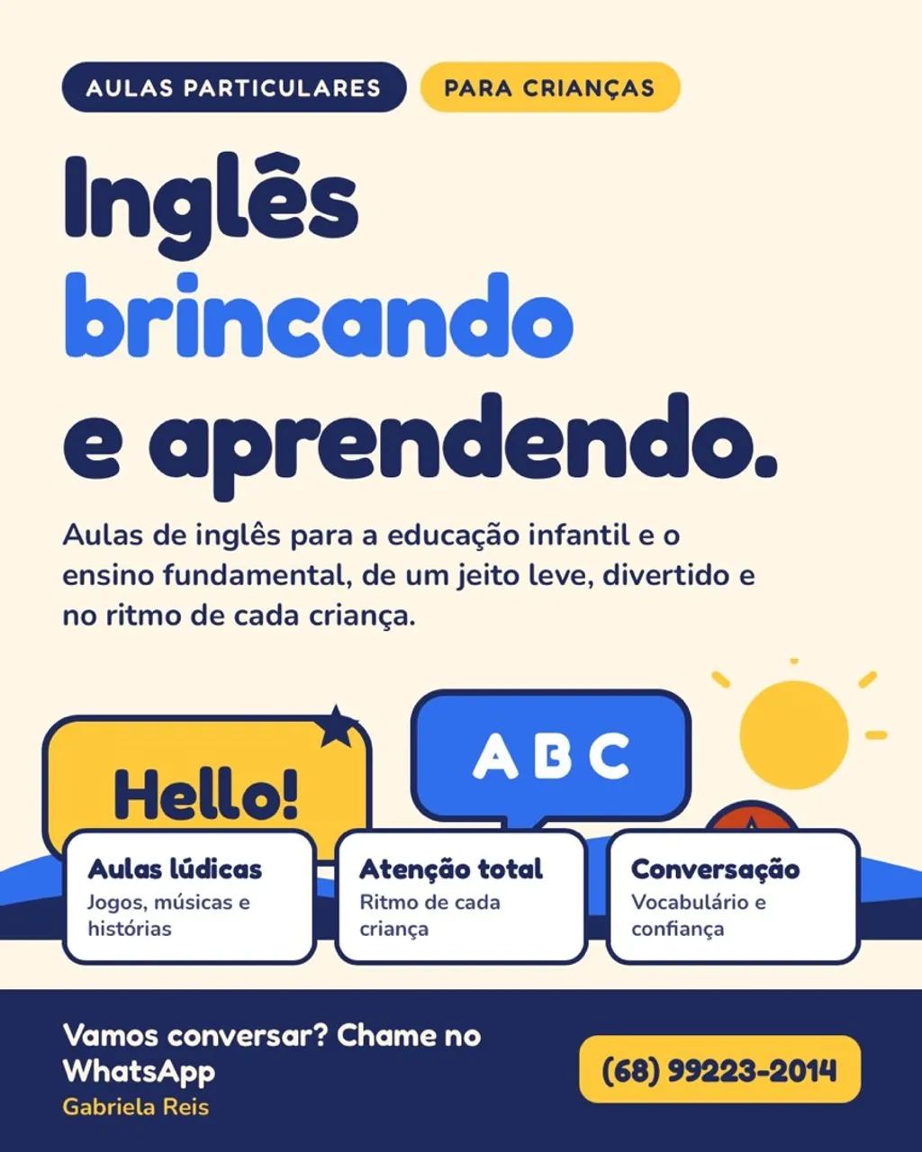 AULAS DE INGLÊS ENSINO INFANTIL