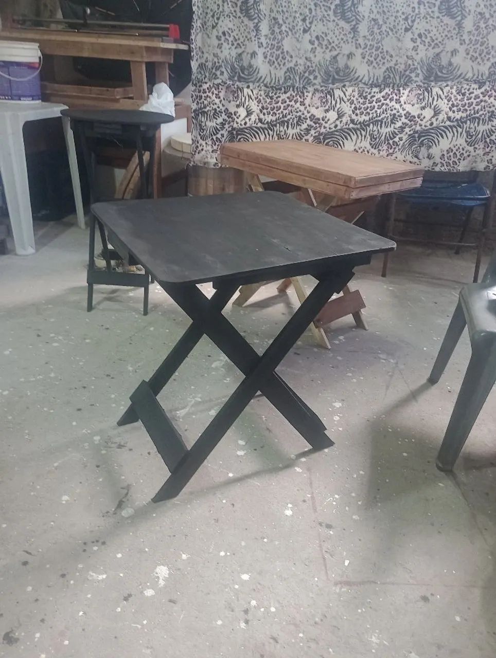 Mesa dobrável preta  - Foto 4