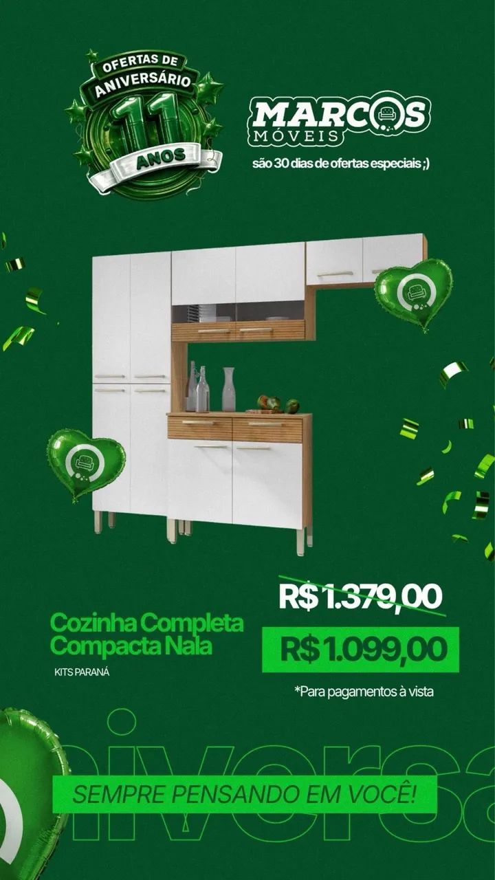 Cozinha Completa ENTREGA E MONTAGEM POR NOSSA CONTA!! - Foto 3