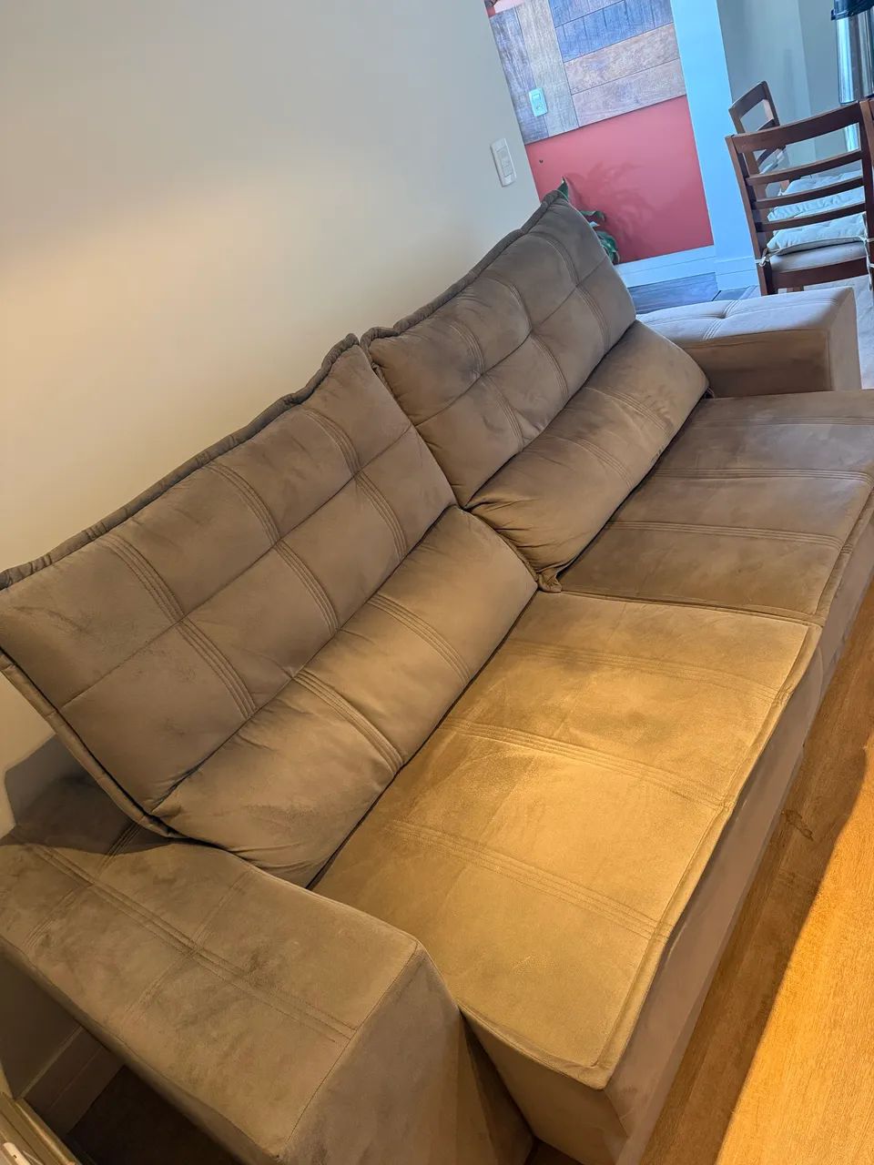 Sofá retrátil e reclinável 3 lugares - Foto 5