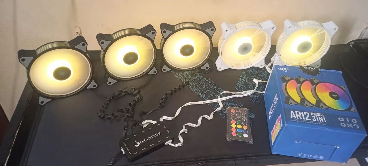 Controladora aigo RGB com 5 Fans coolers - Foto 4